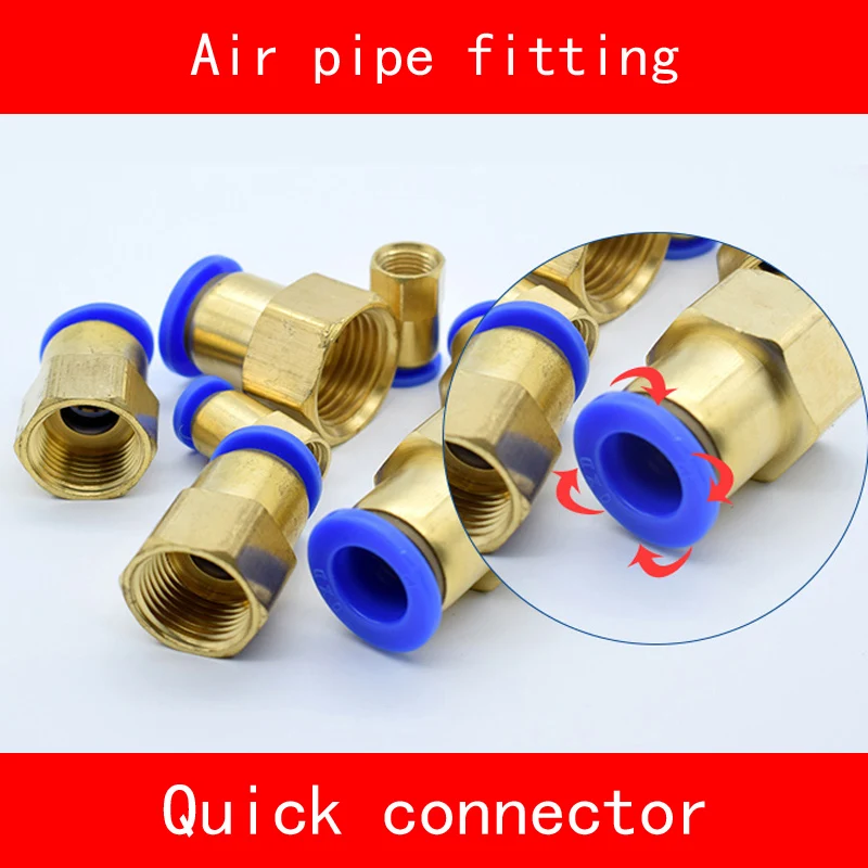 10 piece/bag brass Pneumatic fitting pipe diameter 6mm 8mm 10mm 12mm