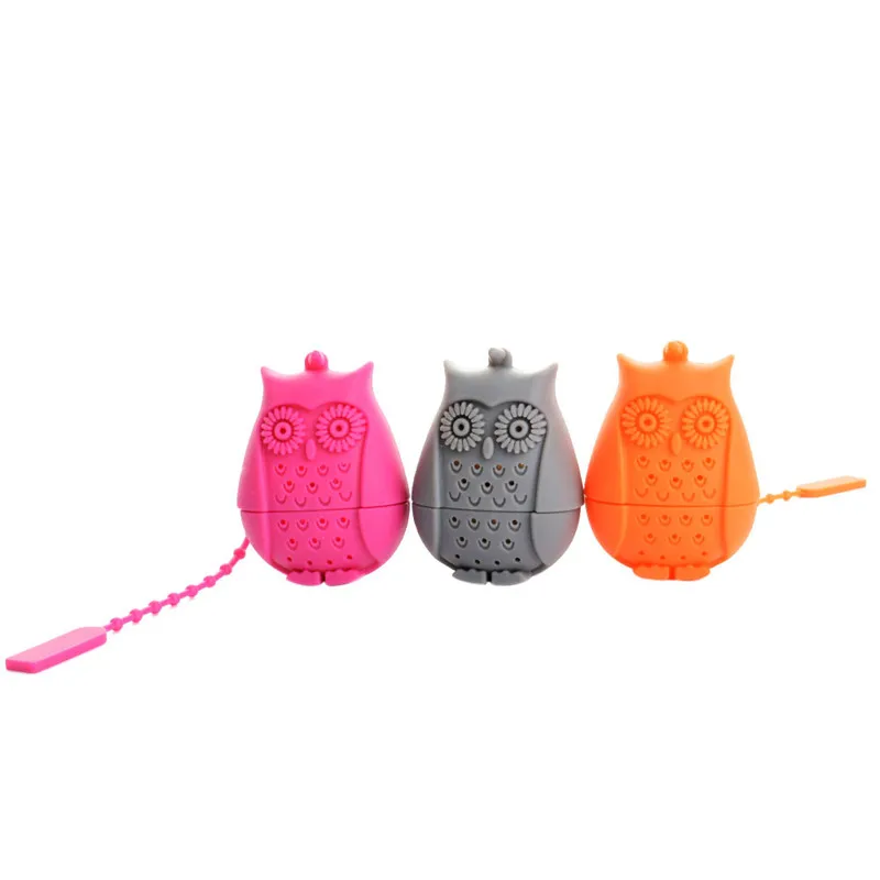 

Funny Owl Tea Infuser Black Tea Strainer Infuser Filter Diffuser Grade Silicone Loose Leaf Herbal Spice Holder Tea Brewing Tool