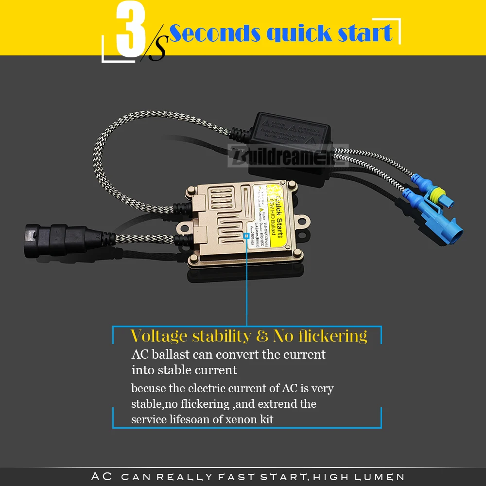 Bloco de Ignição Lastro para Carro Xenon Lastro 55 w 12 v Silm Digital Lâmpada h1 h3 h4 h7 9005 9006 9007 H13 Buildreamen2 ac Hid 4 12 v silm digital bloco de ignição