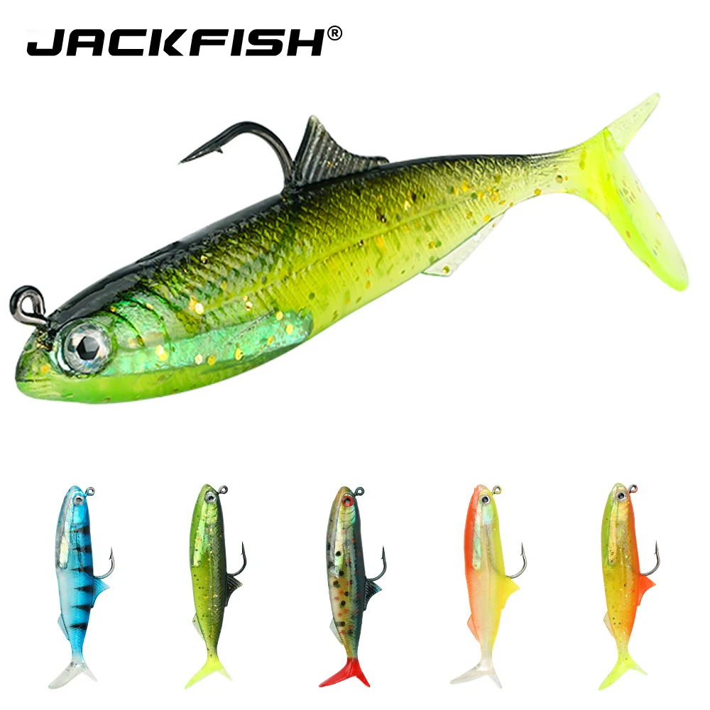 JACKFISH мягкая свинцовая рыболовная приманка С рыболовным крюком 10 см/12 г ПВХ Мягкая приманка для рыбалки искусственная приманка Рыболовная Снасть