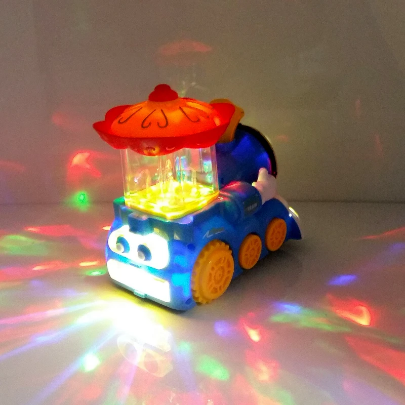 Electric Fountain Train Toys - Light-Up and Musical with Movable Eyes and Mouth image 3
