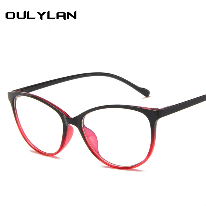 Oulylan, модные женские очки кошачий глаз, оправа для мужчин, оптическая оправа для очков, винтажные компьютерные очки, прозрачные очки