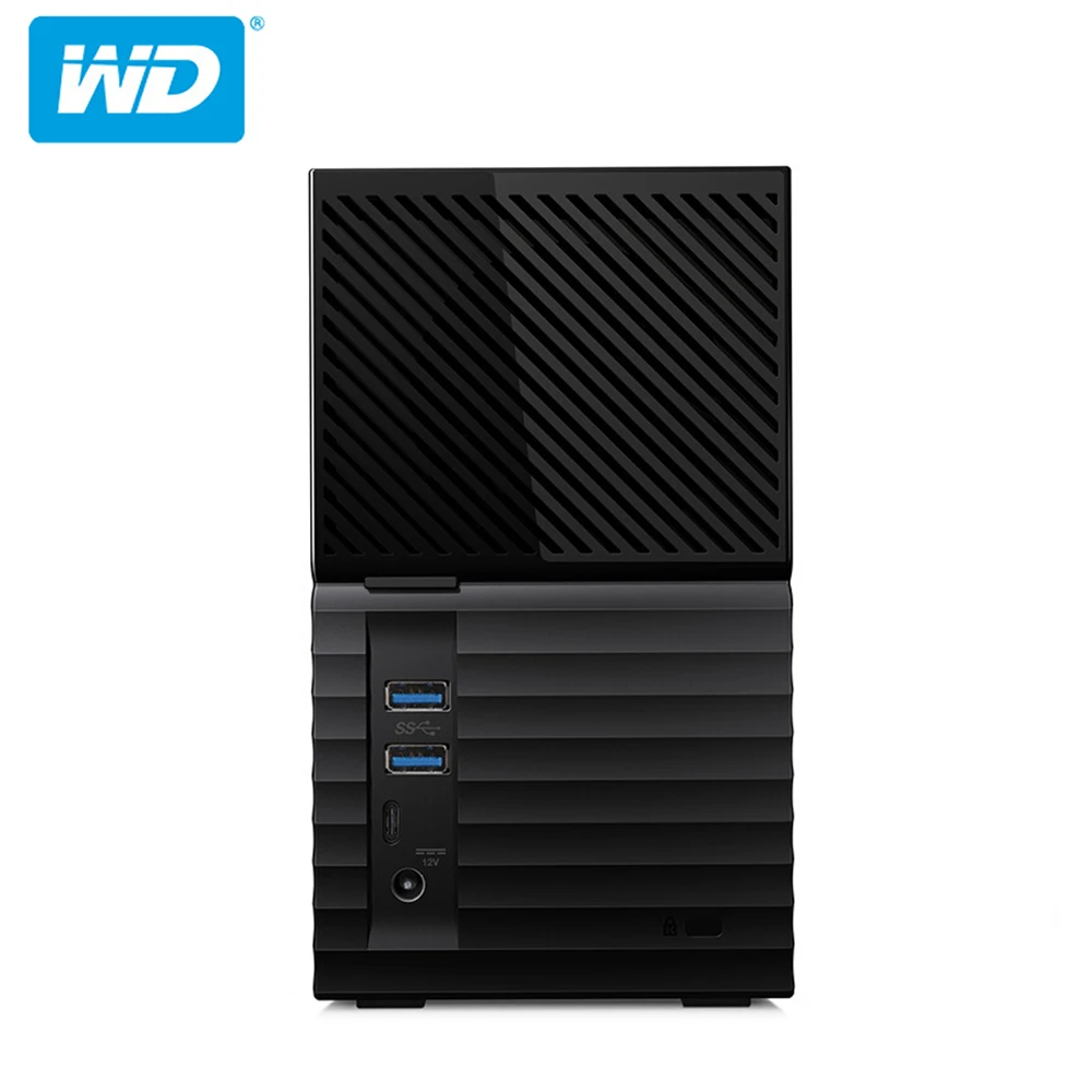 Western Digital My Book Duo 4 T/6 T/8 T/12 T/16 T/20 T Настольный внешний жесткий диск-USB 3,0 аппаратное шифрование WDBFBE0040JBK