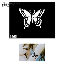 Классный 1 шт маленький индийский трафарет для татуировки хны Сделай Сам здоровье женский боди-арт бабочка дизайн хна трафарет для татуировки сексуальный продукт S565