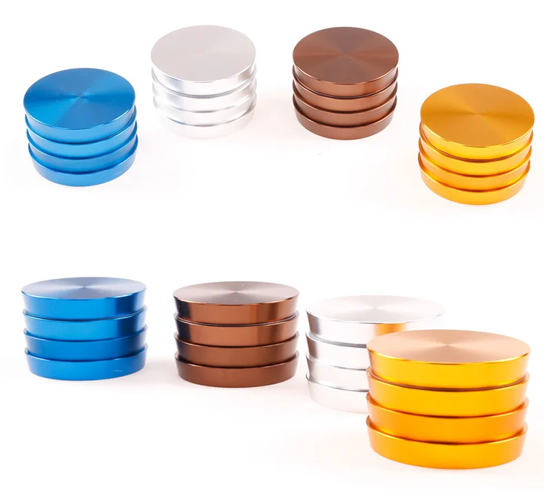 

special shape herb grinder smoking pipe accessory silver golden metal grinder 63MM hand muller crusher tobacco spice grinder