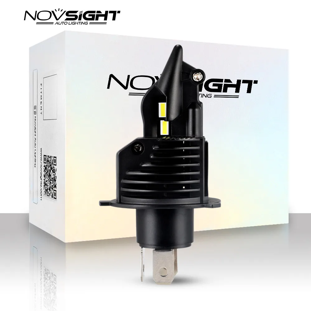 

Novsight New 6000lm 6500k White 9v high brightness h4 led bulbs for motorcycle All-in-one design mini size moto LED Headlights