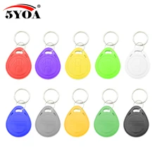 10pcs Clone EM4305 T5577 Proximity Duplicator Copy 125khz RFID Tag llaveros llavero Porta Chave Card Key Fob Token Ring