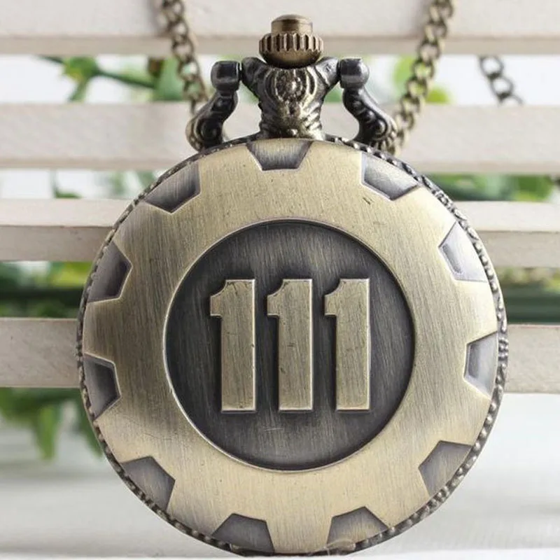 Vintage Men s Watch Bronze Steampunk Quartz Pocket Watches Classic Pendant Fob Pocket with Chains Clock 4