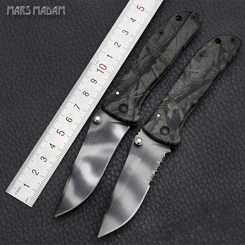 

high hardness multi-function folding knife Camouflage colors G10 handles Outdoor tool sawtooth Camping knife