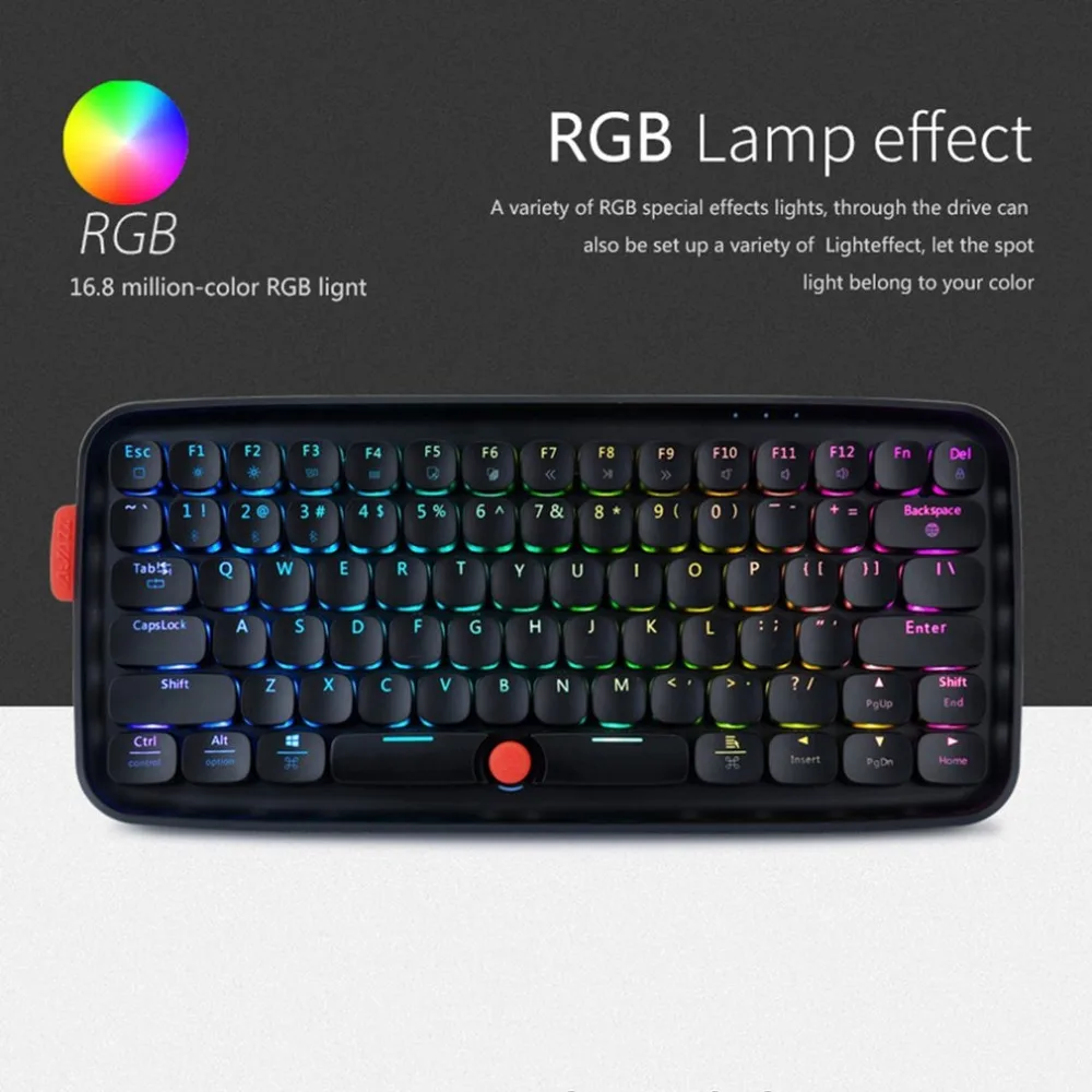

Dual-Mode Bluetooth Wireless RGB Backlight Tablet Mobile Phone Desktop Notebook Mechanical Keyboard for PC Computer High Quality