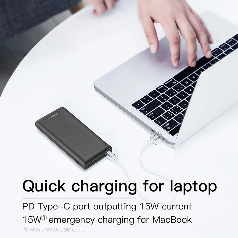 Baseus 30000 мАч Внешний аккумулятор PD USB C Быстрая зарядка внешний аккумулятор для iPhone11 samsung huawei type C портативное зарядное устройство Внешний аккумулятор