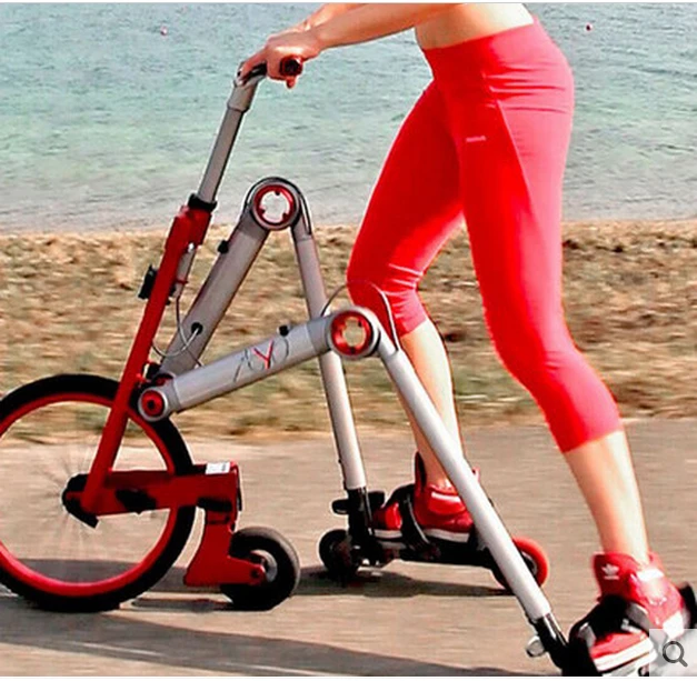 New brand Second generation 3 Wheel Skating bike mantis car creative bicicleta adult damping scooter folding bicycle