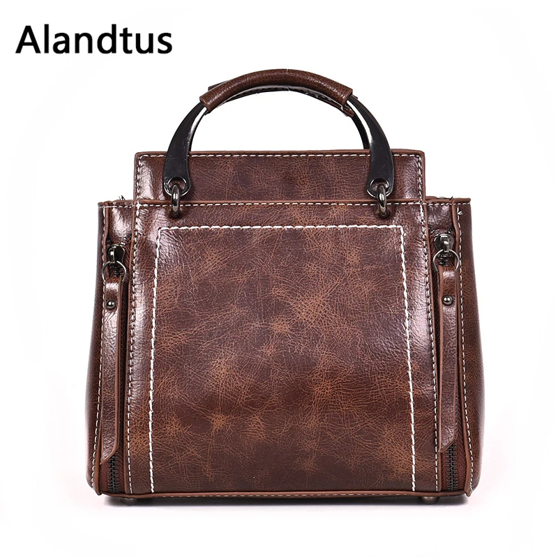 

Alandtus Women Bag Leather Crossbody Bags For Women Handbags Vintage Female Shoulder Bag Ladies Messenger Bag Bolsa Feminina