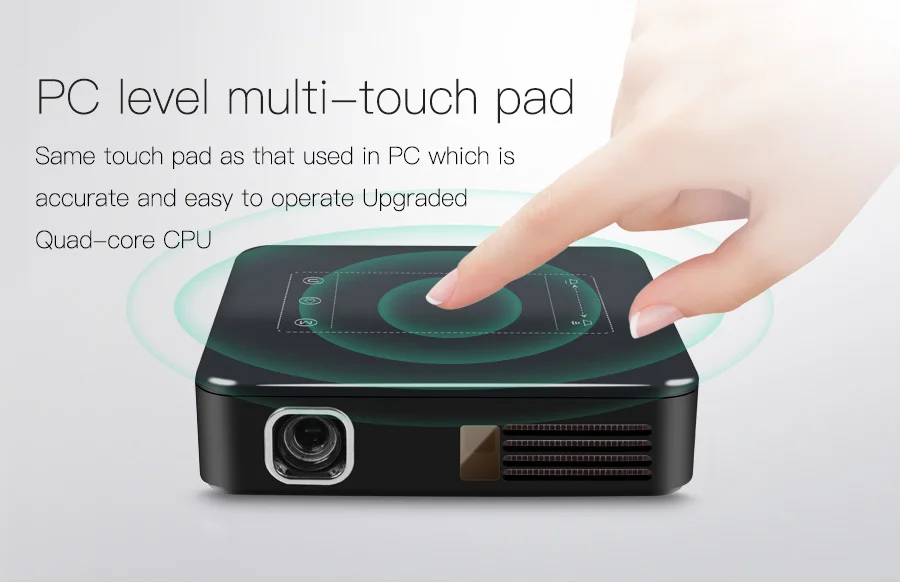 DLP небольшой карманный проектор RK3328 4 K Android 2 GB/16 GB 2,4G/5G WiFi Bluetooth Eshare/Airplay/MiraCast