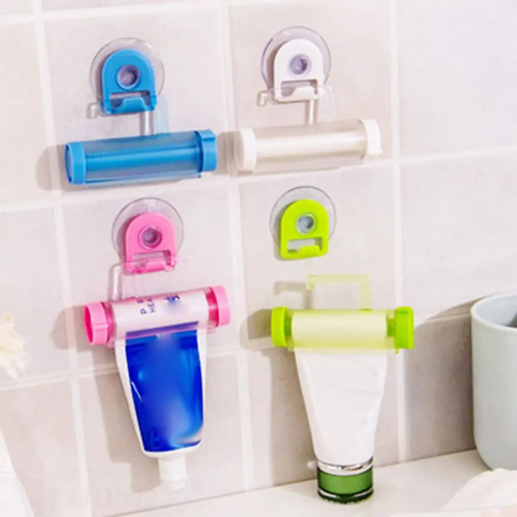 Random Color Rolling Squeezer Toothpaste Dispenser Tube Partner Sucker Hanging Distributeur Bathroom Tool High Quality