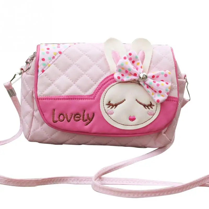 جديد لطيف الاطفال الفتيات البسيطة Bowknot Crossbody أكياس جميلة أرنب الأطفال حقائب الكتف حقيبة صغيرة محفظة هدية للفتيات الصغيرات