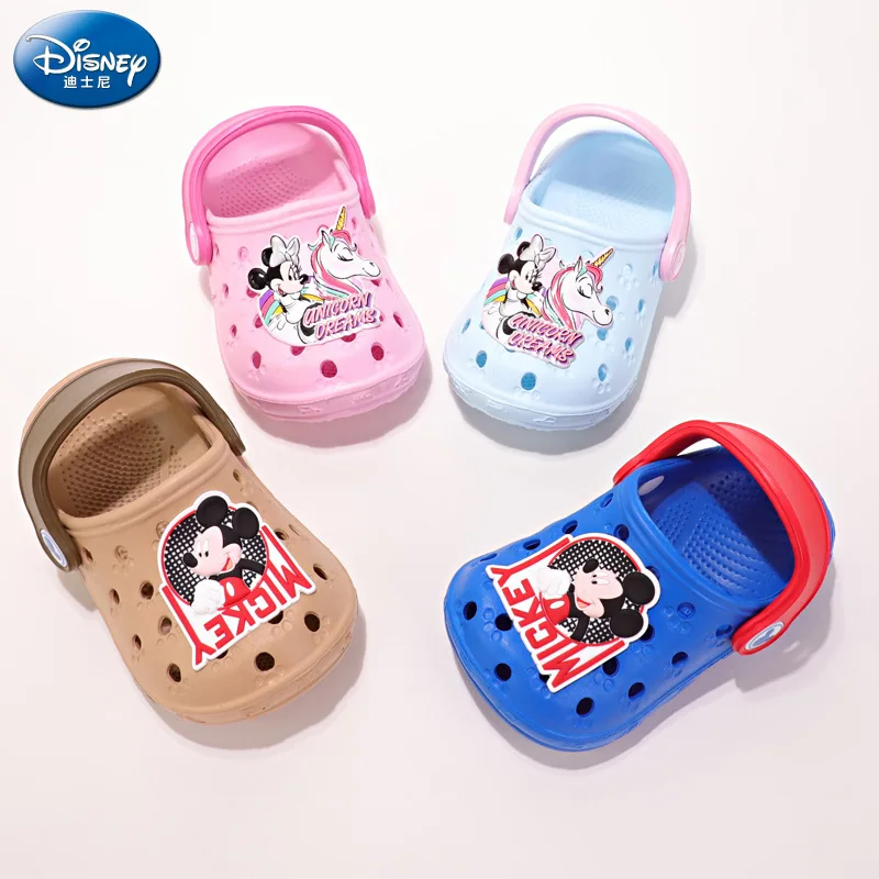 

Disney baby garden shoes summer new 1 - 3 year old girl princess white horse hole shoes children's beach shoes