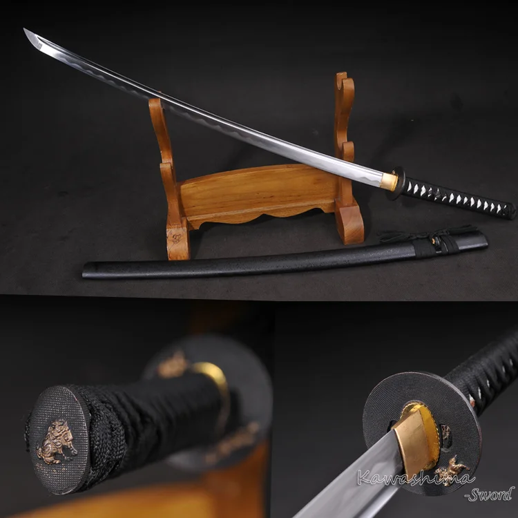 Functional Iaito Sword Dojo Training Katana Full Tang Blade With Light