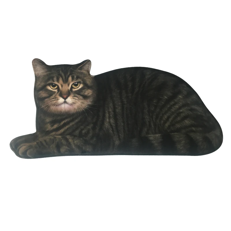 PAYSOTA 3D Black Cat Yellow Cat Carpet Bedroom Bathroom Living Room Rug