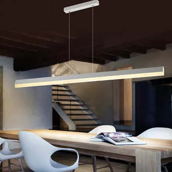 

Modern Minimalism Creative Rule Design Iron Acryl Led Pendant Light for Dining Room Living Room 80/100/120cm 1724