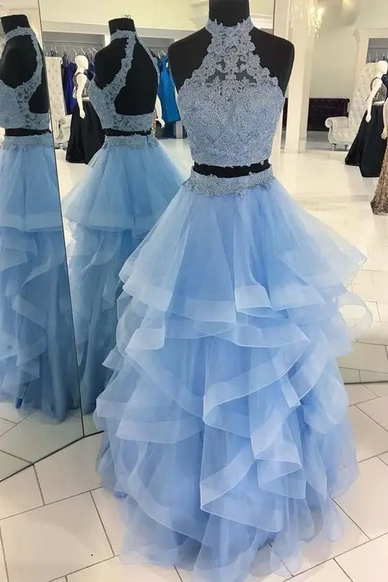 prom dresses 2 piece 2019