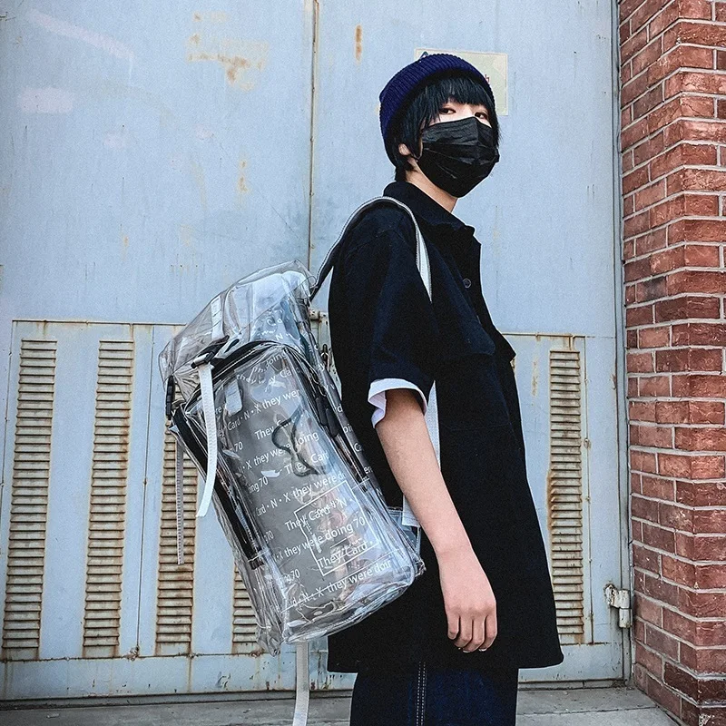

BXX Sac / 2019 New Fashion Letter Zipper PVC Personality Transparent Shoulder Bag Large Capacity Travel Bags Unisex ZC209