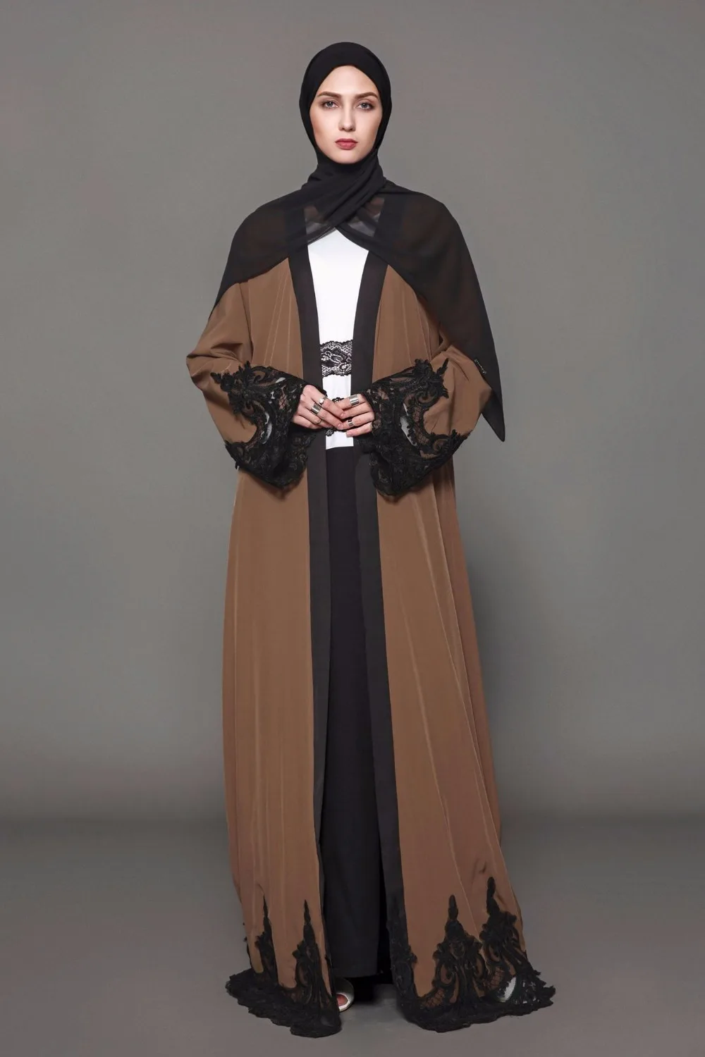 Марокканский кафтан Для женщин мусульманских кардиган платье плюс Размеры 5XL Аппликации лоскутное одеяло Дубай турецкая исламская платье