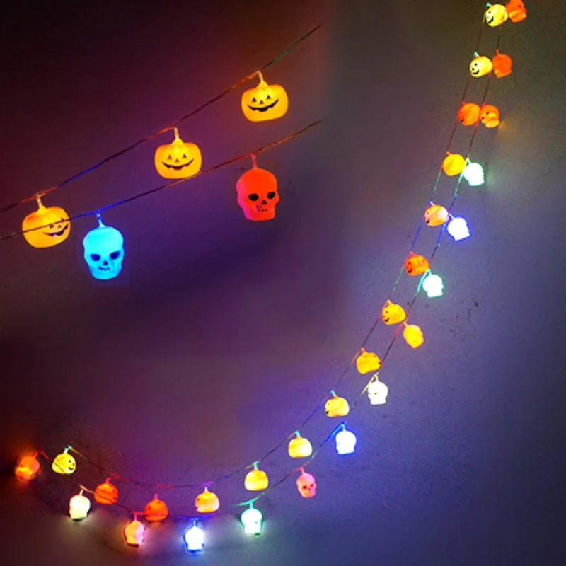 Halloween Pumpkin Skull String Lights Props Bar Haunted House Led Light