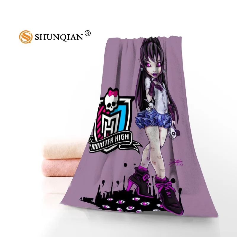 New Monster high Towel Printed Cotton Face/Bath Towels Microfiber Fabric For Kids Men Women Shower Towels