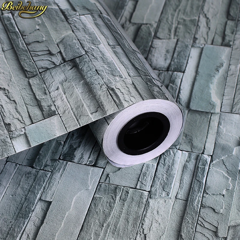 

beibehang 60X500cm Waterproof Self-adhesive brick Wallpaper for kitchen PVC sticker waterproof wall paper living room home decor