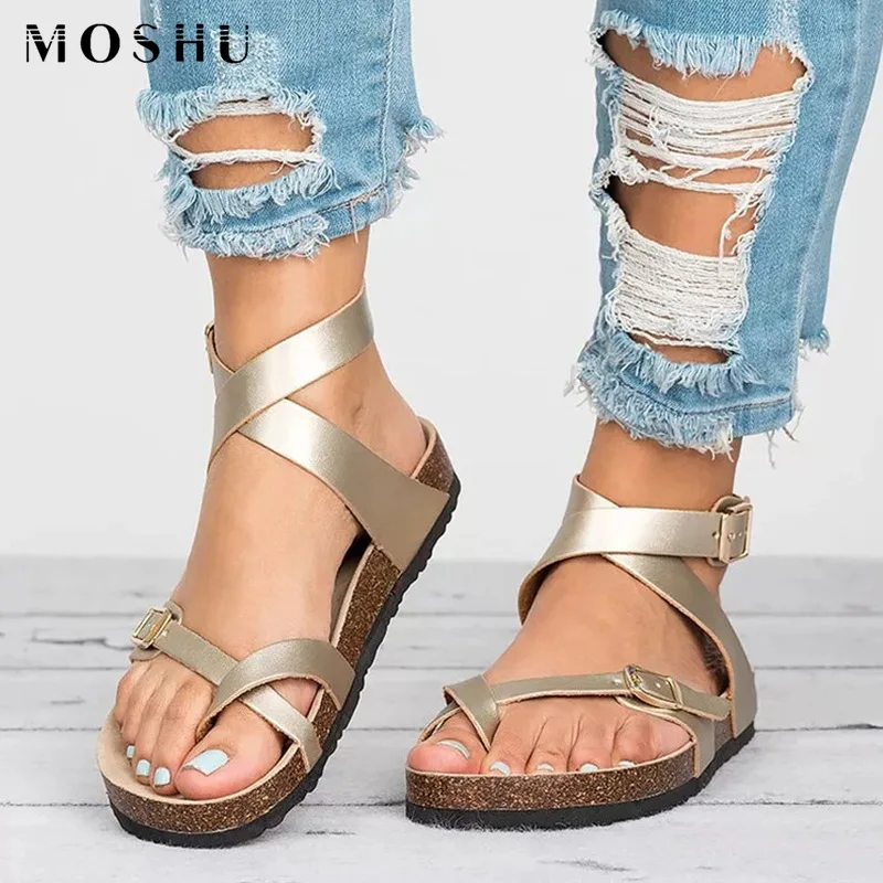 

Flip Flops Female Summer Sandals For Women Shoes Ladies Ankle Strap Cork Thong Sandals Beach Claquettes Femme Chaussure Big Size