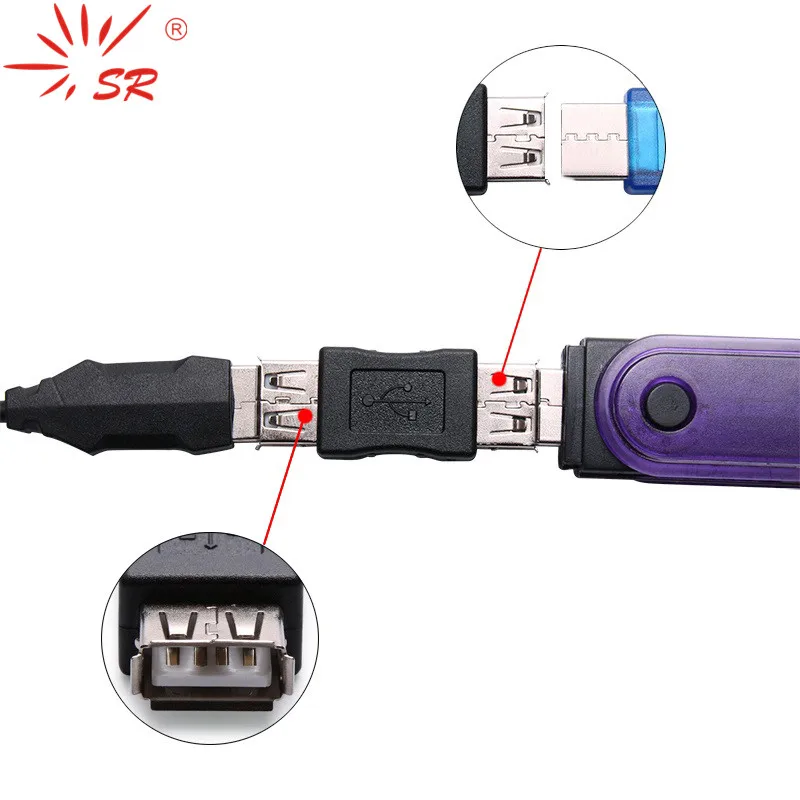 

SR USB 2,0 Женский к USB 2,0 гнездовой порт Conventor адаптер переключатель для компьютера ноутбука планшета