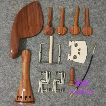 

1 set Violin parts accessories copper 4 4 red rosewood violin shaft tailpiece