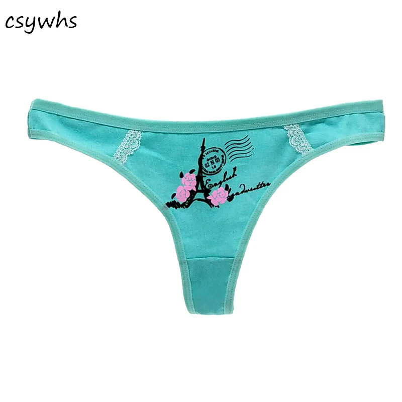 Женские хлопковые стринги CSYWHS 3 шт./лот трусики танга с низкой талией M L XL|Женские