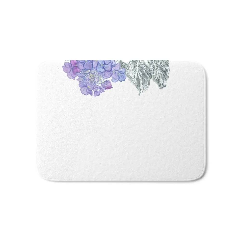 Hydrangea 01 Botanical Flower Lavender Blue Hydrangea Bath Matlavender