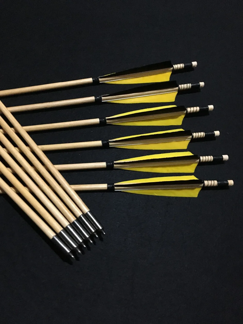 Деревянные стрелы для лука ручной работы 12 штук турецкое перо Longbow|feathers turkey|feather