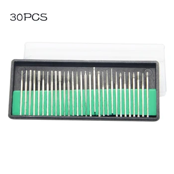 

Diamond Burs Set 30pcs 2.35/3.0mm Shank Rotary Tool For Dremel Electric Grinder Power Tool Accessories Abrasive Tools