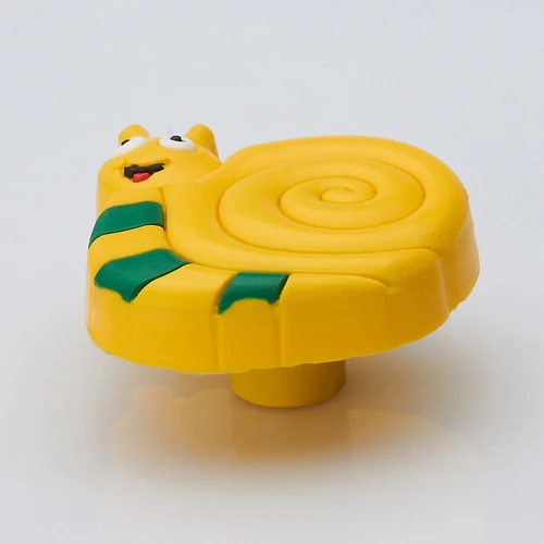 Yellow Snail Rubber Children Room Furniture Door Knobs Cartoon
