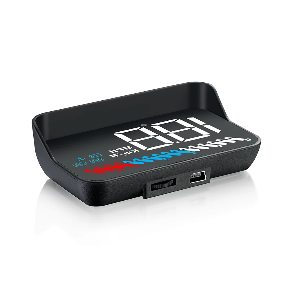 Автомобильный дисплей на лобовое стекло OBD проектор цифровая скорость с кронштейном с солнцезащитным колпачком gps скорость метр батарея напряжение дисплей