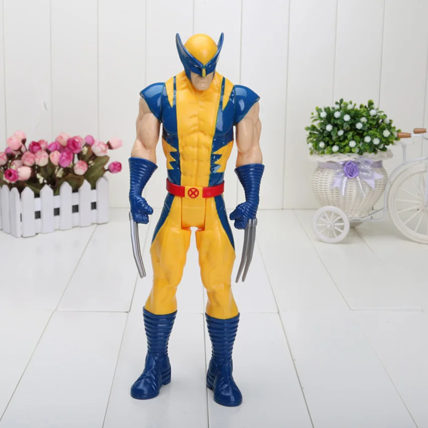 30 см Мстители супер герой Человек-паук Тор Железный человек Капитан Америка ПВХ фигурка подвижная модель игрушки - Цвет: Wolverine opp bag