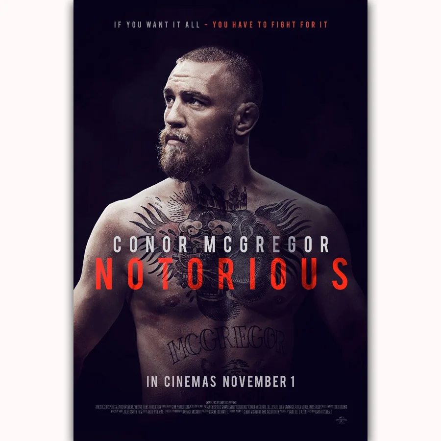 MQ3299 Irisih Conor McGregor Notorious Movie 2017 Boxing Hot Art Poster Top Silk Canvas Home