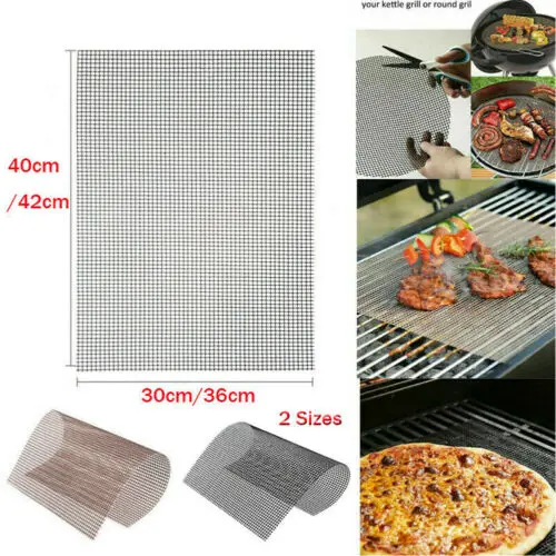 

2019 New Hot MINTIML GRILL MAT BBQ Grill Mesh Mat Non-Stick Teflon Cooking Reusable Teflon Sheet Resistant Liner Fish Meat Tools