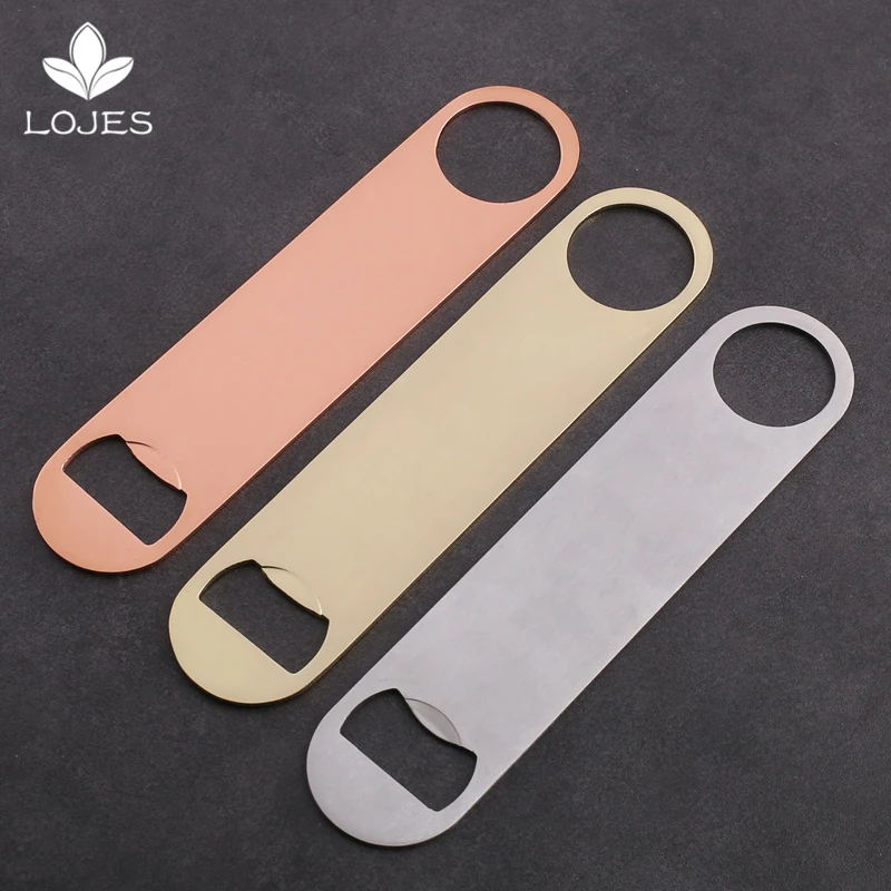 

High quality Multipurpose Stainless Steel Bottle Opener Bar Beer tool Bar Blade Openers Large Flat Speed Bottle Cap Remove