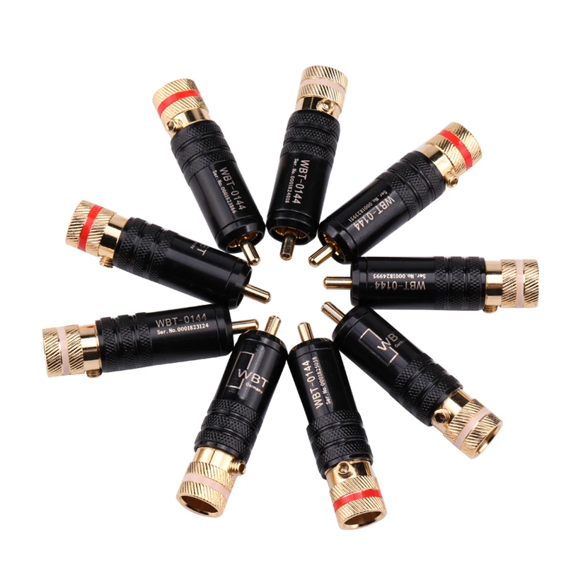 Разъемы Sindax RCA штекеры стандартной длины штекер сигнальной линии WBT 0144 lotus head