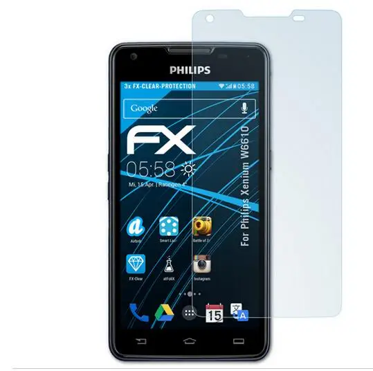 0 3mm tempered glass For Philips W6610 W6618 font b LCD b font screen protector protective