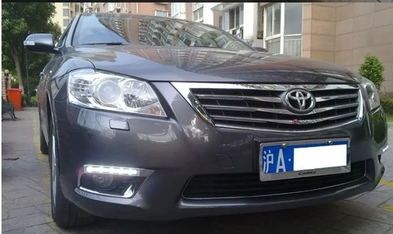 12 В 6000 К светодиодный DRL Дневной ходовой светильник чехол для Toyota Camry 2009-2011 противотуманная фара рамка противотуманный светильник для автомобиля