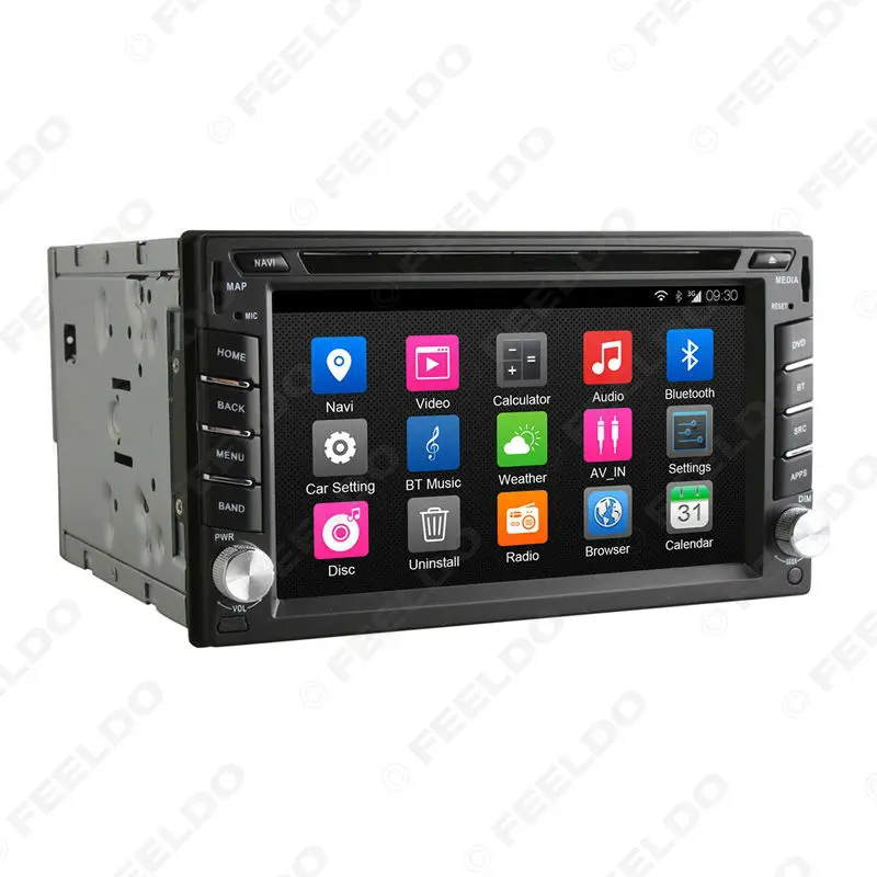 Sale LEEWA 6.2"inch Universal 2DIN Android 4.4.4 Quad Core Car DVD Player With GPS Navi Radio For Nissan/Hyundai #CA2420 2
