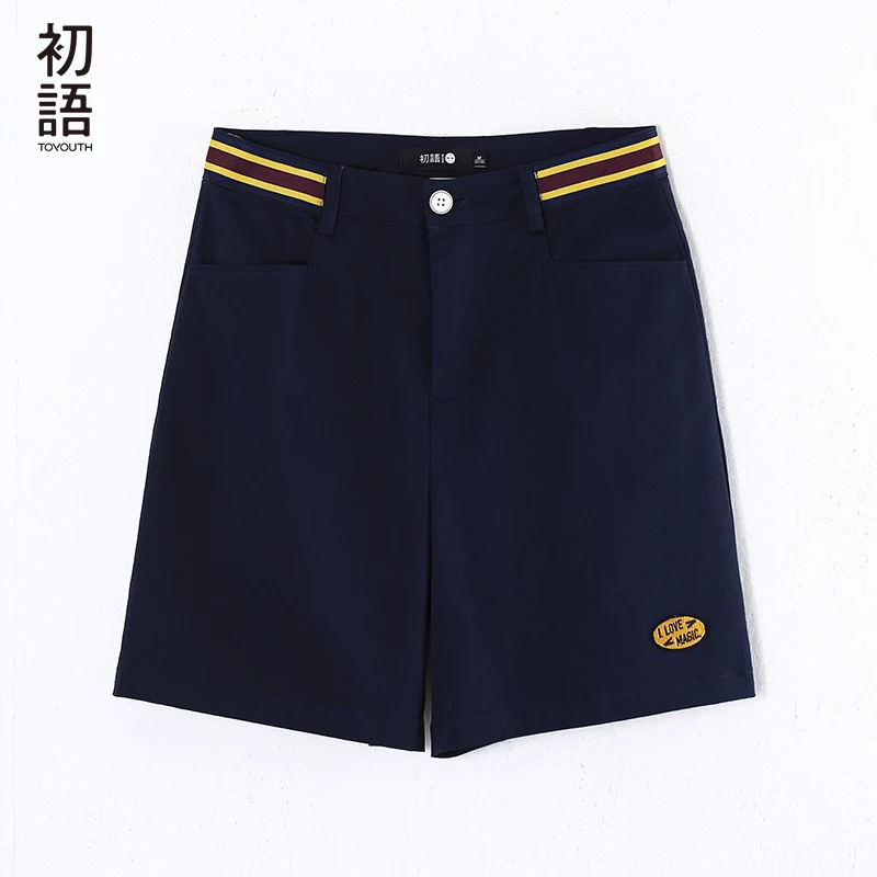 

Toyouth High Waist Shorts Women 2018 Summer Shorts Femme Casual Pocket Slim Cotton Shorts