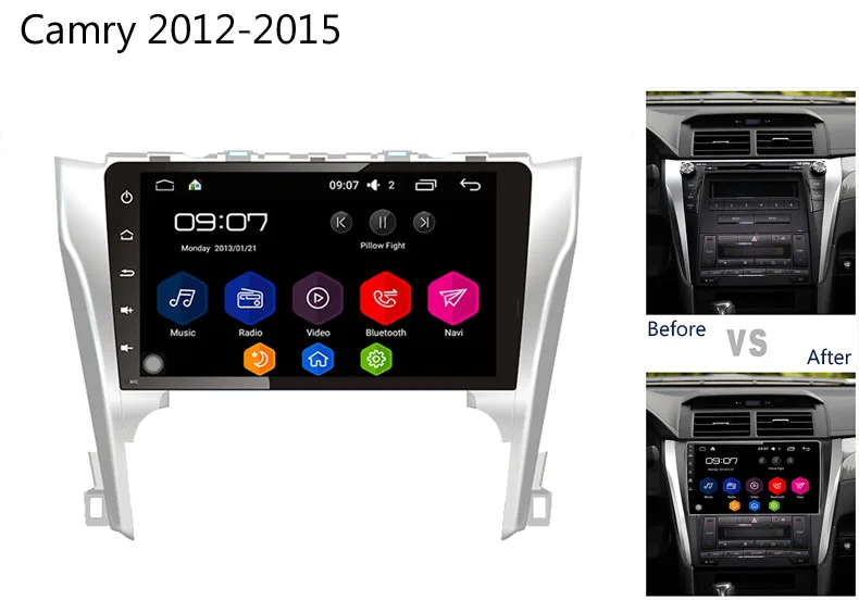 Perfect for Toyota 2012 Camry android 2012-2015 7th generation XV50 10.1 inch car multimedia player android car tablet size 2