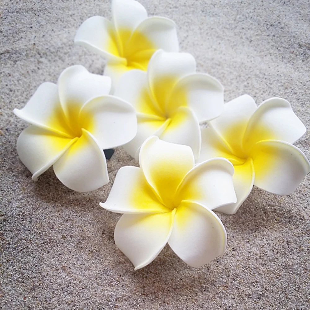 6 шт цветок плюмерии Заколки для волос для Для женщин девушка шпилька Яйцо цветок заколка Гавайский Свадебная вечеринка сумка Hat аксессуары